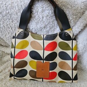 Orla Kiely Etc Multi Stem Coated Canvas Shoulder Bag